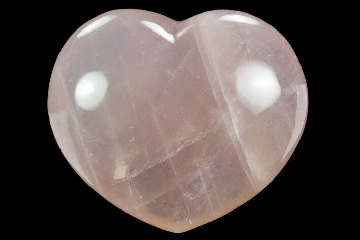 Polished Rose Quartz Heart - Madagascar #129026